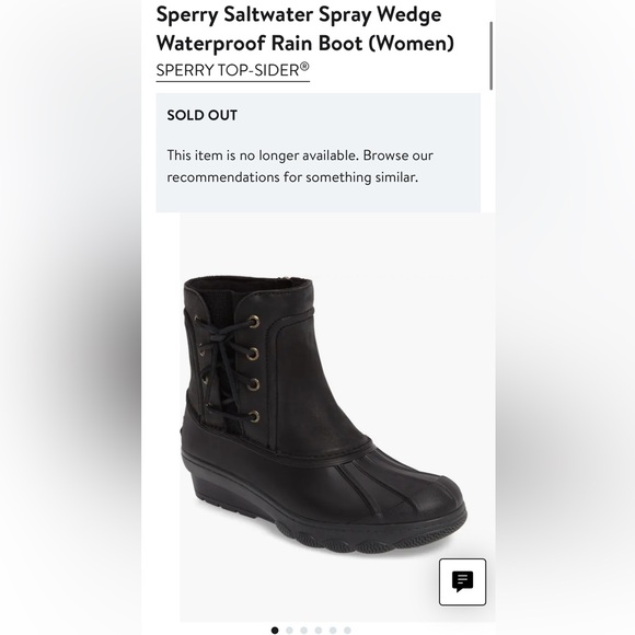 Sperry Saltwater Spray Wedge Waterproof Duck Boots - Picture 5 of 5